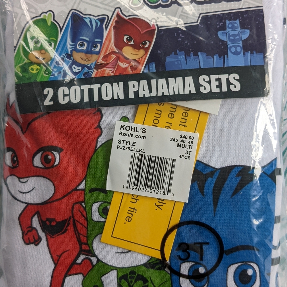 PJ Masks 4piece PJ set Size 3t